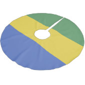 Jupon De Sapin En Polyester Brossé Drapeau Gabon (Angle)