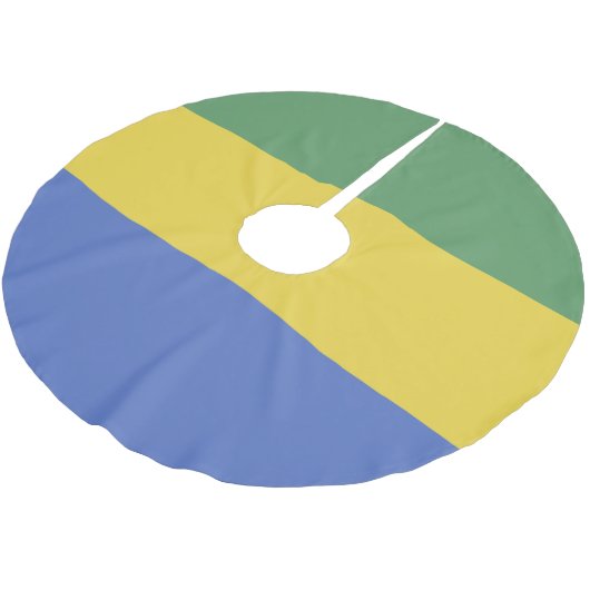 Jupon De Sapin En Polyester Brossé Drapeau Gabon (Angle)