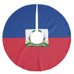 Jupon De Sapin En Polyester Brossé Drapeau Haïti