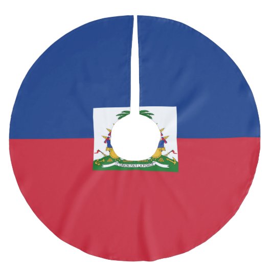 Jupon De Sapin En Polyester Brossé Drapeau Haïti (Devant)