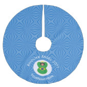 Jupon De Sapin En Polyester Brossé Drapeau Hanoukka Angel personnalisé (Devant)