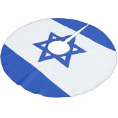 Jupon De Sapin En Polyester Brossé Drapeau Israël (Angle)
