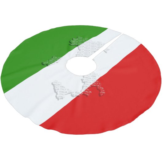 Jupon De Sapin En Polyester Brossé Drapeau italien (Angle)