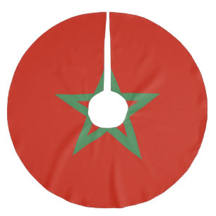 Jupon De Sapin En Polyester Brossé drapeau marocain