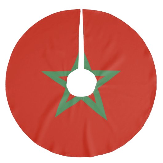 Jupon De Sapin En Polyester Brossé drapeau marocain (Devant)