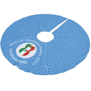 Jupon De Sapin En Polyester Brossé Drapeau mexicain Hanoukka Angel Année Nom Brossé P