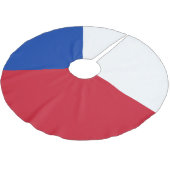 Jupon De Sapin En Polyester Brossé Drapeau République tchèque (Angle)