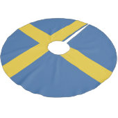 Jupon De Sapin En Polyester Brossé Drapeau suédois (Angle)