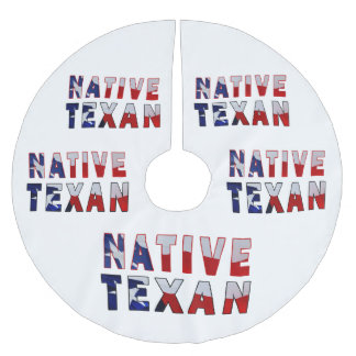 Jupon De Sapin En Polyester Brossé Drapeau Texan natif