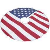 Jupon De Sapin En Polyester Brossé Drapeau USA (Angle)