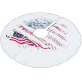 Jupon De Sapin En Polyester Brossé Drapeau USA (Angle)