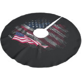 Jupon De Sapin En Polyester Brossé Drapeau USA (Angle)