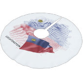 Jupon De Sapin En Polyester Brossé Drapeau USA (Angle)