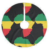 Jupon De Sapin En Polyester Brossé Drapeau vert, or et Afrique rouge (Devant)