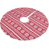 Jupon De Sapin En Polyester Brossé Drôle laide pull de Noël jupe d'arbre motif (Angle)