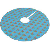 Jupon De Sapin En Polyester Brossé Drôle poulet rustique whimsical dessin animé (Angle)