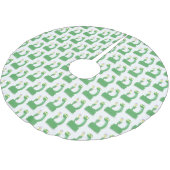 Jupon De Sapin En Polyester Brossé Drôle serpent vert avec caricature maraca (Angle)