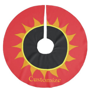 Jupon De Sapin En Polyester Brossé Éclipse solaire totale Thunder_Cove