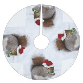 Jupon De Sapin En Polyester Brossé Écureuil de Noël (Devant)