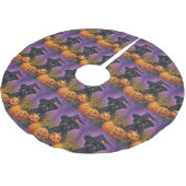 Jupon De Sapin En Polyester Brossé Éffrayant Affenpinscher Halloween sorcière et Citr (Angle)