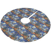 Jupon De Sapin En Polyester Brossé Éffrayant d'Halloween dalmate (Angle)