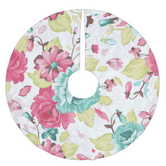 Jupon De Sapin En Polyester Brossé Élégance Abstraite florale Arrière - plan sans cou