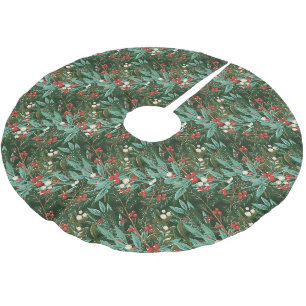 Jupon De Sapin En Polyester Brossé Élégance Classique Envoûtante de Noël