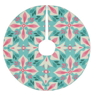 Jupon De Sapin En Polyester Brossé Elégance florale : motif vintage sans soudure.