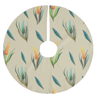Jupon De Sapin En Polyester Brossé Élégance florale stylisée : Beauté infinie.