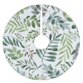 Jupon De Sapin En Polyester Brossé Elégant aquarelle Feuilles botaniques  (Devant)