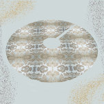 Jupon De Sapin En Polyester Brossé Elégant Argent et Or ton Vintage Upholstery<br><div class="desc">Élégante,  sophistiquée et inspirée par un tissu de rembourrage vintage,  cette jupe glamour d'argent et d'or est idéale pour votre merveilleux pays d'hiver. Votre sapin de Noël sera magnifiquement juché à la mode glamour rétro. Cette image est une photo de tissu originale par JLW_PHOTOGRAPHY</div>