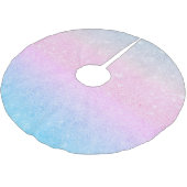 Jupon De Sapin En Polyester Brossé Elegant Blue Pink Silver Glitter Design (Angle)