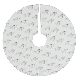 Jupon De Sapin En Polyester Brossé Elégant Boho Fleur sauvage Feuilles de verdure