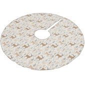Jupon De Sapin En Polyester Brossé Élégant cerf de Noël (Angle)