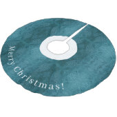 Jupon De Sapin En Polyester Brossé Élégant Joyeux Noël (Angle)