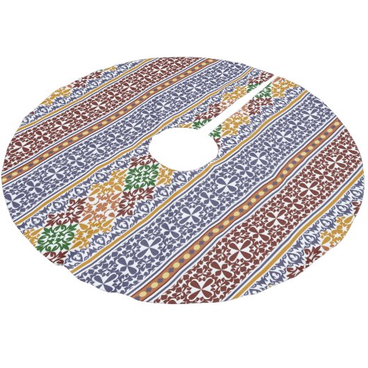 Jupon De Sapin En Polyester Brossé élégant motif ethnique (Angle)