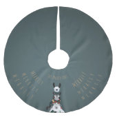 Jupon De Sapin En Polyester Brossé Elégant Mouton Drôle Digne Llama Turquoise (Devant)