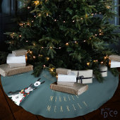 Jupon De Sapin En Polyester Brossé Elégant Mouton Drôle Digne Llama Turquoise