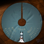 Jupon De Sapin En Polyester Brossé Elégant Mouton Drôle Digne Llama Turquoise