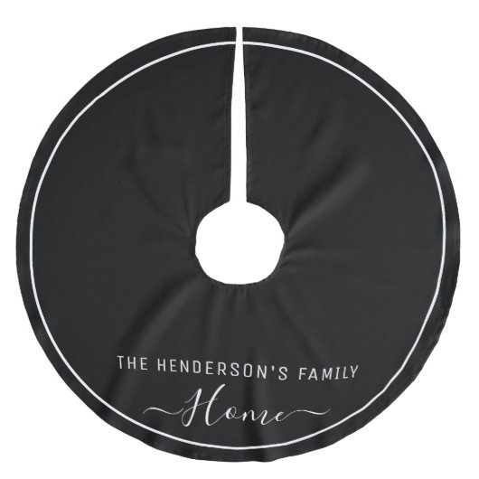 Jupon De Sapin En Polyester Brossé Elégant noir personnalisé (Devant)