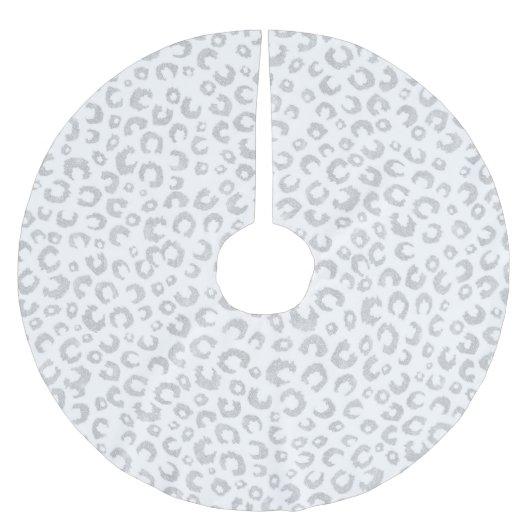 Jupon De Sapin En Polyester Brossé Élégant Parties scintillant d'argent Motif Leopard (Devant)