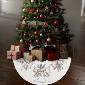 Jupon De Sapin En Polyester Brossé Elegant Personalized Christmas Tree Skirt