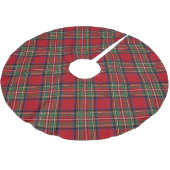 Jupon De Sapin En Polyester Brossé Élégant Plaid Rustique Clan Stewart Tartan Noël (Angle)
