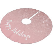 Jupon De Sapin En Polyester Brossé Elégant rose Faux Parties scintillant Texture Joye (Angle)