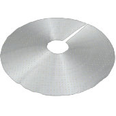 Jupon De Sapin En Polyester Brossé Elégant Silver Gold Dots Noël (Angle)