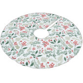Jupon De Sapin En Polyester Brossé Elégante Baies rouges Holly (Angle)