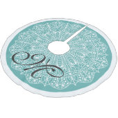 Jupon De Sapin En Polyester Brossé Elégante Frontière Pays Style Blanc Faux Lace (Angle)