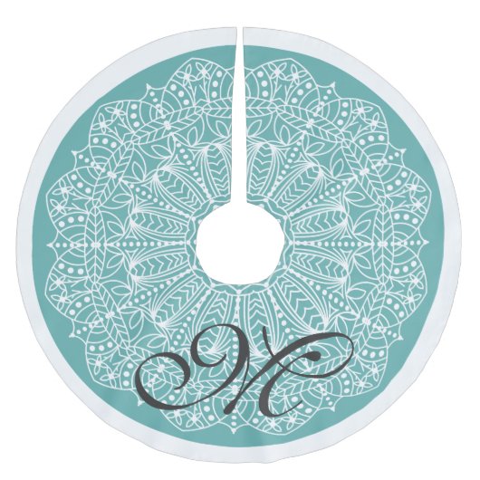 Jupon De Sapin En Polyester Brossé Elégante Frontière Pays Style Blanc Faux Lace (Devant)