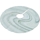 Jupon De Sapin En Polyester Brossé Elégante Parties scintillant en argent en marbre g (Angle)