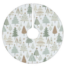 Élégante saga verte Noël Arbres motif